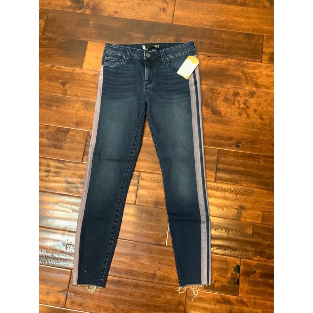 KUT from the Kloth Dark Wash Connie Ankle Skinny Blue Denim Jeans, Size 2